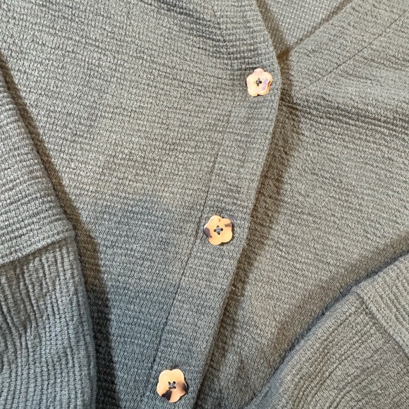 Madewell Teal Button-Up Women's Sweater - Picture 2 of 9